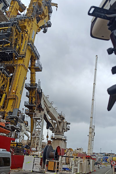 Camera installed at construction yard