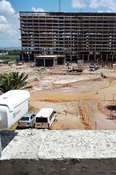 Timelapse camera on steel structure